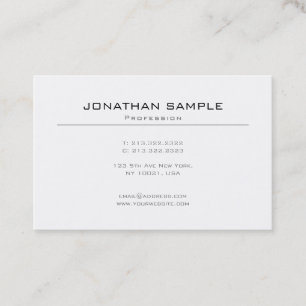 Carte De Visite Conception professionnelle simple minimaliste