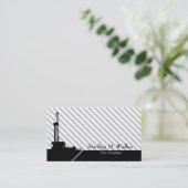 Carte De Visite Conception rayée moderne de gisement de pétrole (Debout devant)