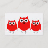 Carte De Visite Conception Red Owl (Dos)