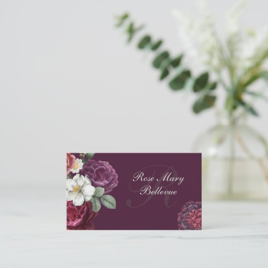 Carte De Visite Conception rose (Debout devant)