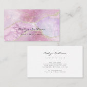 Carte De Visite conception rose faux nacre (Devant / Derrière)