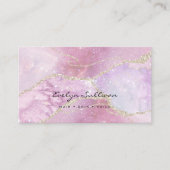 Carte De Visite conception rose faux nacre (Devant)