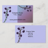 Carte De Visite Conception Rose violet à deux tons (Devant / Derrière)