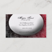 Carte De Visite conception rouge chique (Dos)