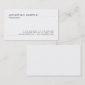 Carte De Visite Conception simple à la mode élégante moderne d'or (Devant / Derrière)