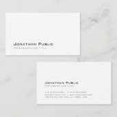 Carte De Visite Conception simple blanche de police gothique (Devant / Derrière)