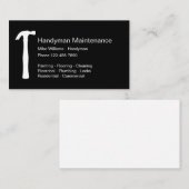 Carte De Visite Conception simple de bricoleur (Devant / Derrière)