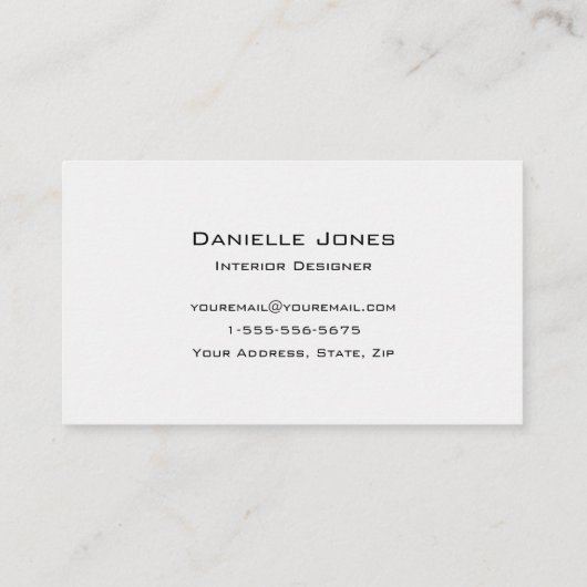 Carte De Visite Conception simple de brique blanche et grise (Dos)