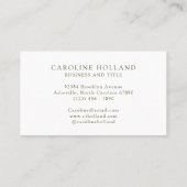 Carte De Visite Conception simple de fleurs florales aquarelles ja (Dos)