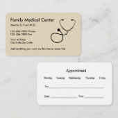 Carte De Visite Conception simple de médecin de famille (Devant / Derrière)