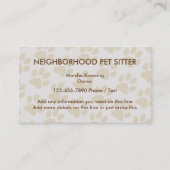 Carte De Visite Conception simple de séance d'animal familier (Devant)