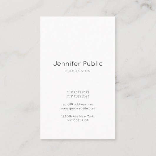 Carte De Visite Conception simple des textes manuscrits créatifs (Dos)