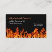 Carte De Visite Conception simple du pompier (Devant)