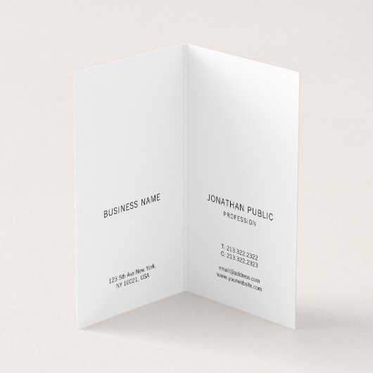 Carte De Visite Conception simple élégante de monogramme moderne (Intérieur)