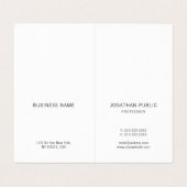 Carte De Visite Conception simple élégante de monogramme moderne (Intérieur déplié)