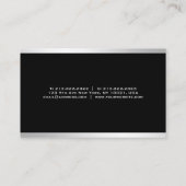 Carte De Visite Conception simple et moderne Argent élégant (Dos)