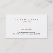 Carte De Visite Conception simple et moderne du logo de l'ornement (Dos)