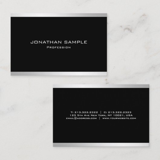 Carte De Visite Conception simple et professionnelle Conception él (Devant / Derrière)