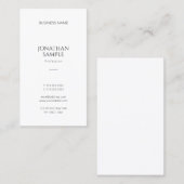 Carte De Visite Conception simple et professionnelle Plaque vertic (Devant / Derrière)