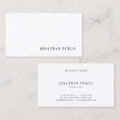 Carte De Visite Conception simple modèle moderne élégant professio (Devant / Derrière)