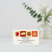 Carte De Visite Conception Simple Moderne de Blogueur Culinaire (Debout devant)