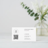 Carte De Visite Conception simple moderne élégante avec logo et co (Debout devant)