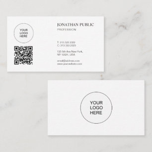 Carte De Visite Conception simple moderne élégante avec logo et co