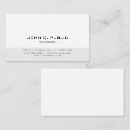 Carte De Visite Conception simple moderne professionnelle de (Devant / Derrière)