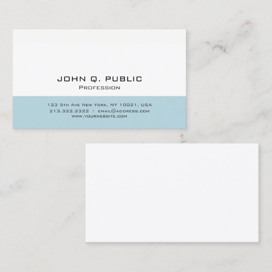 Carte De Visite Conception simple moderne professionnelle de (Devant / Derrière)