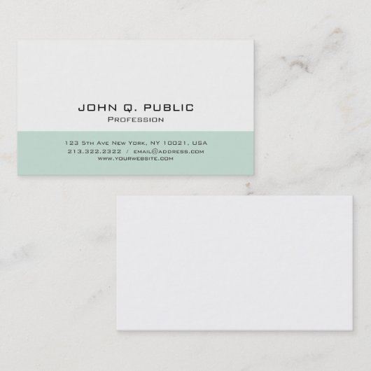 Carte De Visite Conception simple moderne professionnelle de (Devant / Derrière)
