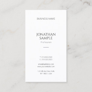 Carte De Visite Conception simple moderne verticale professionnell