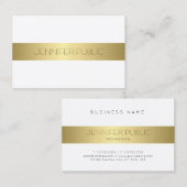 Carte De Visite Conception simple sophistiquée de couleur or moder (Devant / Derrière)