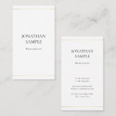 Carte De Visite Conception simple tendance élégante luxe moderne (Devant / Derrière)