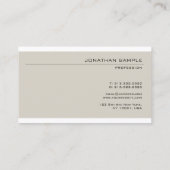 Carte De Visite Conception Sophistiquée Tendance Simple Moderne Si (Dos)