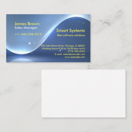 Carte De Visite Conception standard (Devant / Derrière)