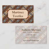 Carte De Visite Conception sud-ouest Adobe Grey Brown Tribal Motif (Devant / Derrière)
