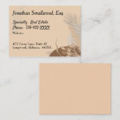 Carte De Visite Conception tonique Terre pour avocat avec Feuille  (Devant / Derrière)