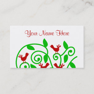 Carte De Visite Conception tourbillonnante assez mignonne et chic