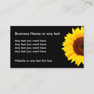 Carte De Visite Conception Tournesol Floral