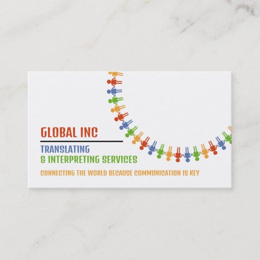 Carte De Visite Conception, traducteur et interprète de communicat (Devant)