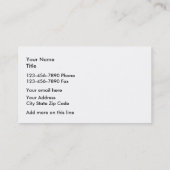 Carte De Visite Conception unique de golf chic (Dos)