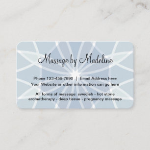 Carte De Visite Conception unique de thérapeute de massage