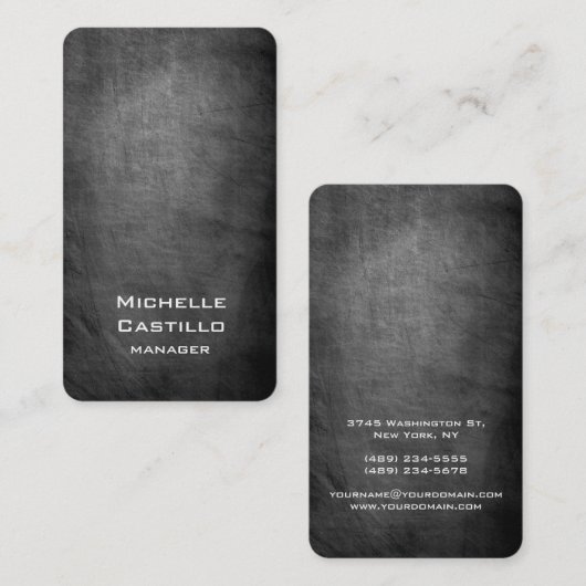 Carte De Visite Conception unique du tableau de bord vertical (Devant / Derrière)