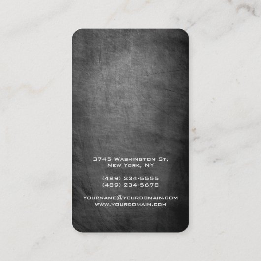 Carte De Visite Conception unique du tableau de bord vertical (Dos)