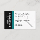 Carte De Visite Conception unique moderne d'investigateur privé (Devant)