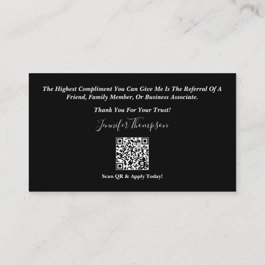 Carte De Visite Conception unique pour les entrepreneurs - Prêt &  (Dos)