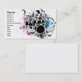 Carte De Visite conception vectorielle de batteur funky (Devant / Derrière)