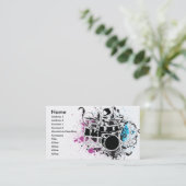 Carte De Visite conception vectorielle de batteur funky (Debout devant)