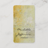 Carte De Visite Conception verticale de mur en mortier jaune clair (Devant)