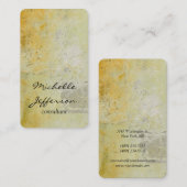 Carte De Visite Conception verticale de mur en mortier jaune clair (Devant / Derrière)